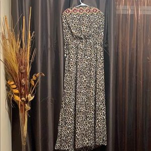 Cheetah print maxi dress